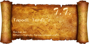 Tapodi Teréz névjegykártya
