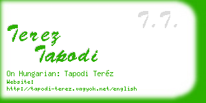 terez tapodi business card